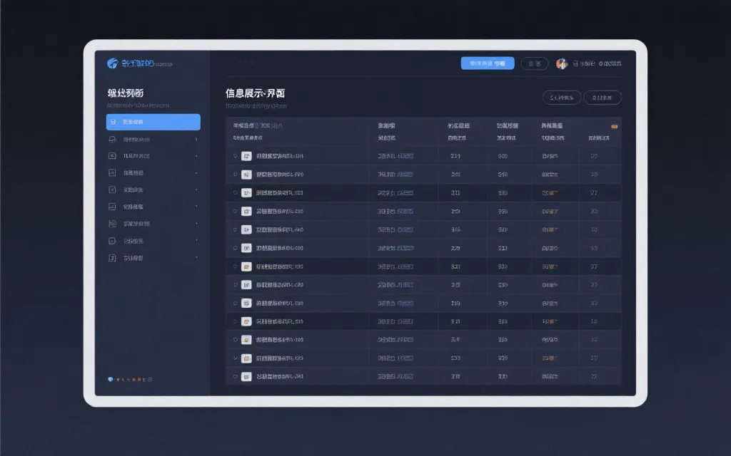 信息展示界面示意